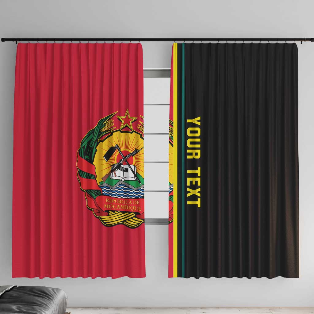 Personalised Mozambique Window Curtain Muzambhiki Coat Of Arms