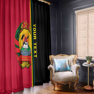 Personalised Mozambique Window Curtain Muzambhiki Coat Of Arms