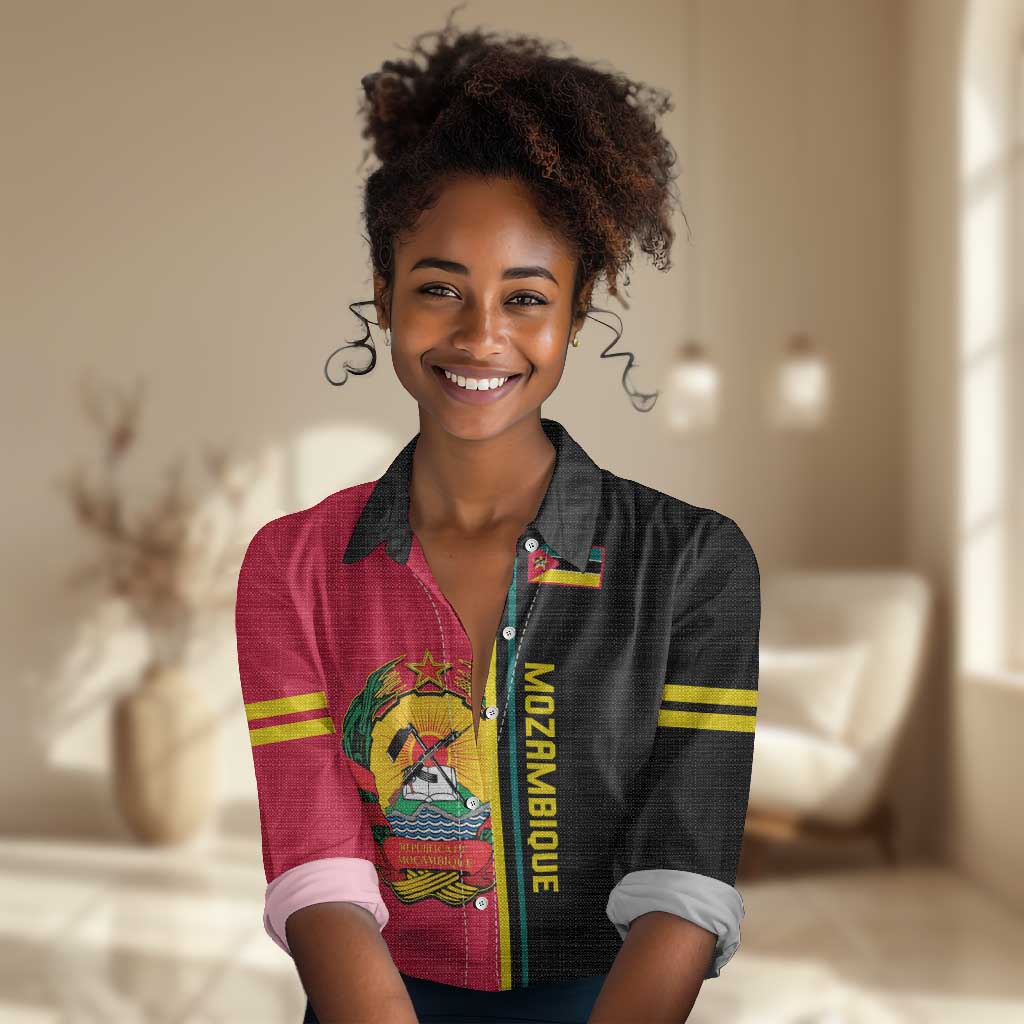 Personalised Mozambique Women Casual Shirt Muzambhiki Coat Of Arms