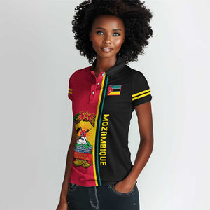 Personalised Mozambique Women Polo Shirt Muzambhiki Coat Of Arms