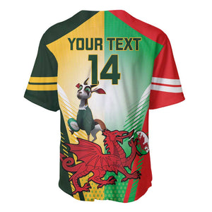 Custom South Africa And Wales Rugby Baseball Jersey Springboks Welsh Mascots Dynamic Version