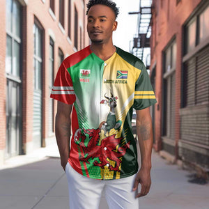 Custom South Africa And Wales Rugby Baseball Jersey Springboks Welsh Mascots Dynamic Version