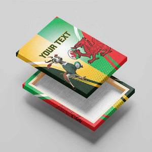 Custom South Africa And Wales Rugby Canvas Wall Art Springboks Welsh Mascots Dynamic Version