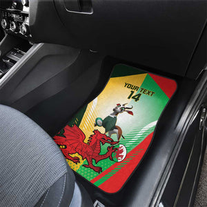 Custom South Africa And Wales Rugby Car Mats Springboks Welsh Mascots Dynamic Version