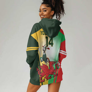 Custom South Africa And Wales Rugby Hoodie Dress Springboks Welsh Mascots Dynamic Version