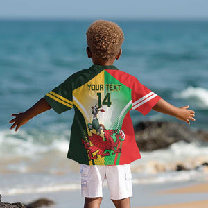 Custom South Africa And Wales Rugby Kid Hawaiian Shirt Springboks Welsh Mascots Dynamic Version