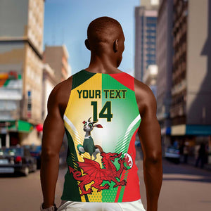 Custom South Africa And Wales Rugby Men Tank Top Springboks Welsh Mascots Dynamic Version