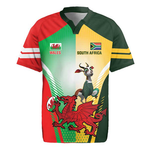 Custom South Africa And Wales Rugby Rugby Jersey Springboks Welsh Mascots Dynamic Version