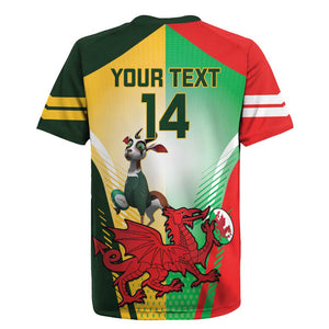 Custom South Africa And Wales Rugby Rugby Jersey Springboks Welsh Mascots Dynamic Version