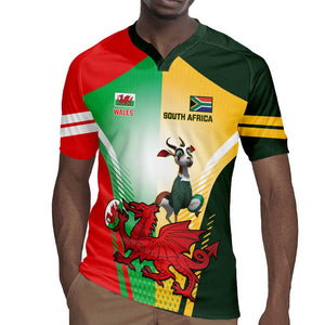 Custom South Africa And Wales Rugby Rugby Jersey Springboks Welsh Mascots Dynamic Version