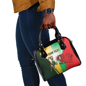 Custom South Africa And Wales Rugby Shoulder Handbag Springboks Welsh Mascots Dynamic Version