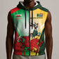 Custom South Africa And Wales Rugby Sleeveless Zip Hoodie Springboks Welsh Mascots Dynamic Version - African Pride