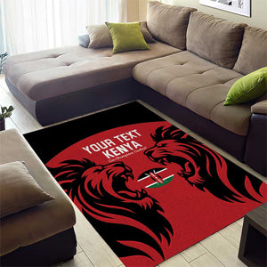 Custom Kenya Rugby Area Rug 2024 Go Champions Simbas - Red