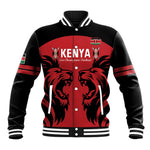 Custom Kenya Rugby Baseball Jacket 2024 Go Champions Simbas - Red LT14