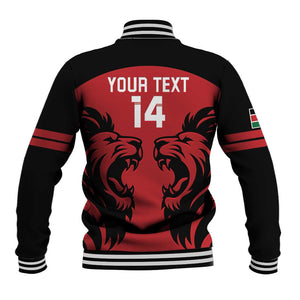 Custom Kenya Rugby Baseball Jacket 2024 Go Champions Simbas - Red LT14