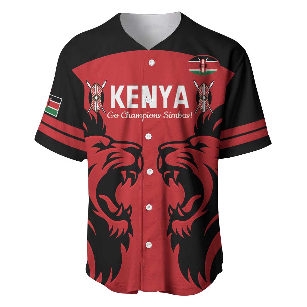 Custom Kenya Rugby Baseball Jersey 2024 Go Champions Simbas - Red