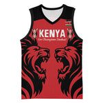 Custom Kenya Rugby Basketball Jersey 2024 Go Champions Simbas - Red LT14