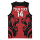 Custom Kenya Rugby Basketball Jersey 2024 Go Champions Simbas - Red LT14