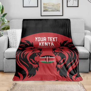 Custom Kenya Rugby Blanket 2024 Go Champions Simbas - Red