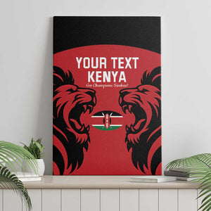 Custom Kenya Rugby Canvas Wall Art 2024 Go Champions Simbas - Red