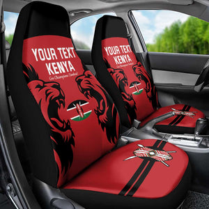 Custom Kenya Rugby Car Seat Cover 2024 Go Champions Simbas - Red