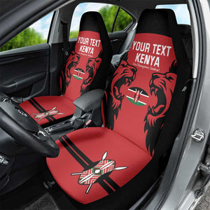 Custom Kenya Rugby Car Seat Cover 2024 Go Champions Simbas - Red