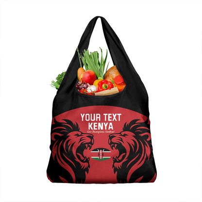 Custom Kenya Rugby Grocery Bag 2024 Go Champions Simbas - Red