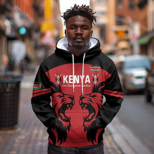 Custom Kenya Rugby Hoodie 2024 Go Champions Simbas - Red