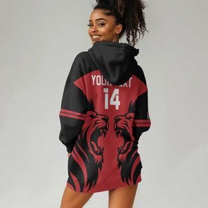 Custom Kenya Rugby Hoodie Dress 2024 Go Champions Simbas - Red