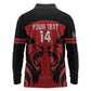 Custom Kenya Rugby Long Sleeve Polo Shirt 2024 Go Champions Simbas - Red