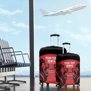 Custom Kenya Rugby Luggage Cover 2024 Go Champions Simbas - Red