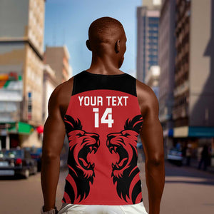 Custom Kenya Rugby Men Tank Top 2024 Go Champions Simbas - Red