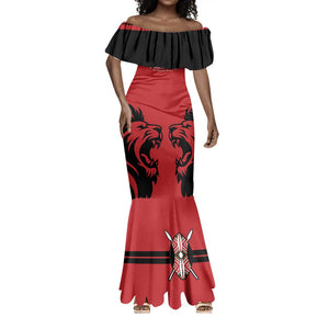 Custom Kenya Rugby Mermaid Dress 2024 Go Champions Simbas - Red