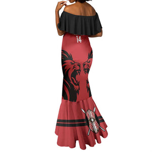 Custom Kenya Rugby Mermaid Dress 2024 Go Champions Simbas - Red