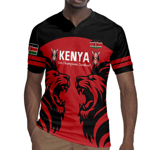 Custom Kenya Rugby Rugby Jersey 2024 Go Champions Simbas - Red