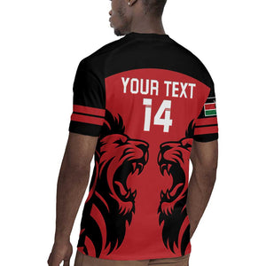 Custom Kenya Rugby Rugby Jersey 2024 Go Champions Simbas - Red