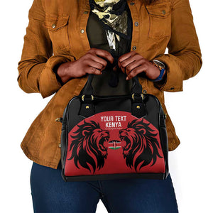 Custom Kenya Rugby Shoulder Handbag 2024 Go Champions Simbas - Red