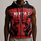 Custom Kenya Rugby Sleeveless Zip Hoodie 2024 Go Champions Simbas - Red - African Pride