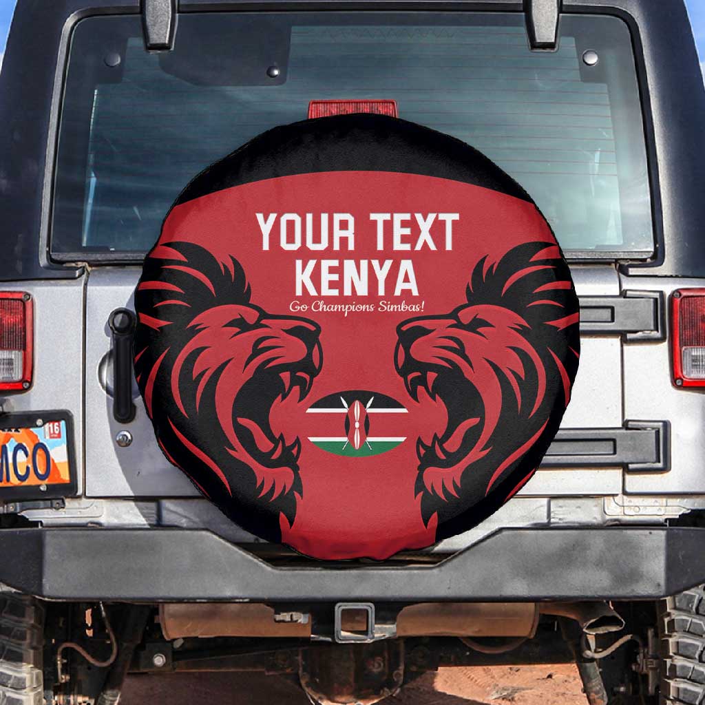 Custom Kenya Rugby Spare Tire Cover 2024 Go Champions Simbas - Red