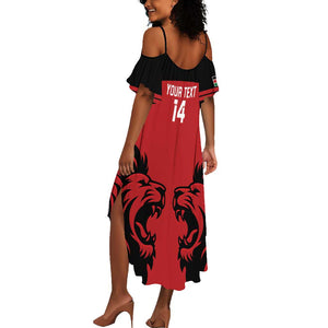 Custom Kenya Rugby Summer Maxi Dress 2024 Go Champions Simbas - Red