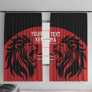 Custom Kenya Rugby Window Curtain 2024 Go Champions Simbas - Red