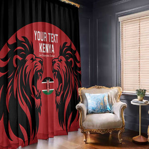 Custom Kenya Rugby Window Curtain 2024 Go Champions Simbas - Red