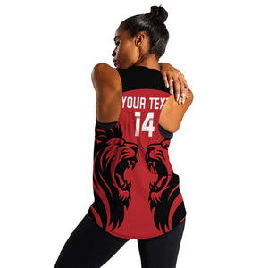 Custom Kenya Rugby Women Racerback Tank 2024 Go Champions Simbas - Red