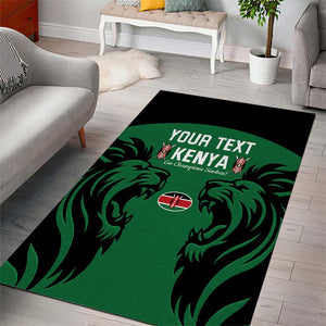 Custom Kenya Rugby Area Rug 2024 Go Champions Simbas - Green