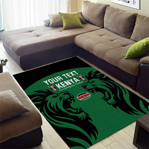 Custom Kenya Rugby Area Rug 2024 Go Champions Simbas - Green