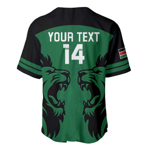 Custom Kenya Rugby Baseball Jersey 2024 Go Champions Simbas - Green