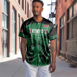 Custom Kenya Rugby Baseball Jersey 2024 Go Champions Simbas - Green