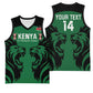 Custom Kenya Rugby Basketball Jersey 2024 Go Champions Simbas - Green LT14