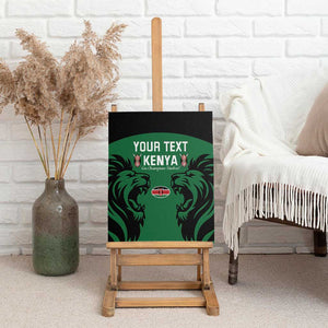 Custom Kenya Rugby Canvas Wall Art 2024 Go Champions Simbas - Green