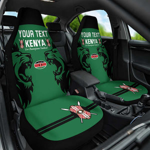 Custom Kenya Rugby Car Seat Cover 2024 Go Champions Simbas - Green